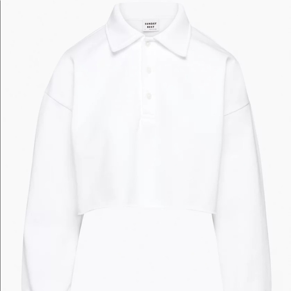 Sunday Best Cropped White Sweater